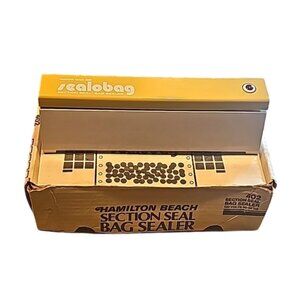 Vintage 70s Hamilton Beach Section Seal Bag Sealer original box